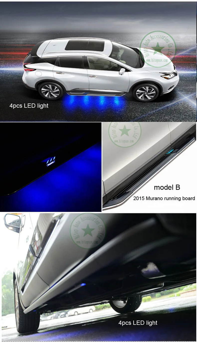 Новейший Светодиодный индикатор для бега для Nissan Murano-, синий светильник, роскошный дизайн, качество ISO9001, нагрузка 300 кг