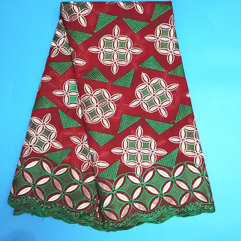 

Hot Sale Red & Green African Swiss Voile Lace High Quality New Arrivals Swiss Voile Lace In Switzerland For Wedding Clothes 7