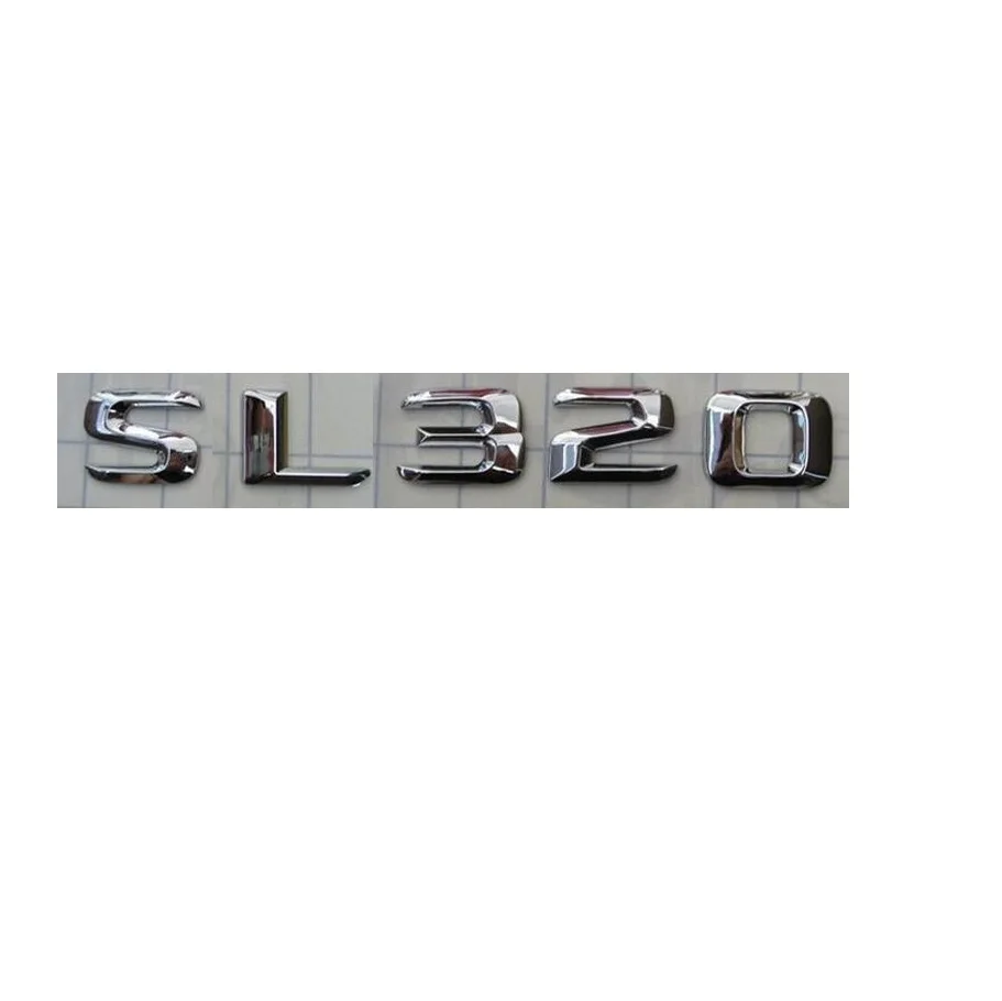 

Chrome 3D ABS Plastic Car Trunk Rear Letters Badge Emblem Decal Sticker for Mercedes Benz SL Class SL320