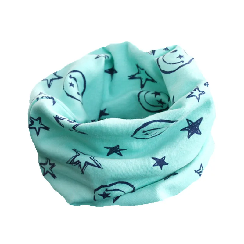 new cotton star flower fish sweaty printting baby scarf bibs infant toddlers burp cloth warm O ring collars for boys girls wear