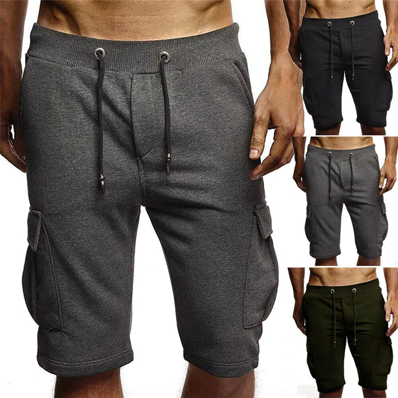Мужские летние спортивные шорты длиной до колена повседневные спортивные шорты для активного отдыха Homme мужские модные облегающие Короткие Брюки Беговые штаны