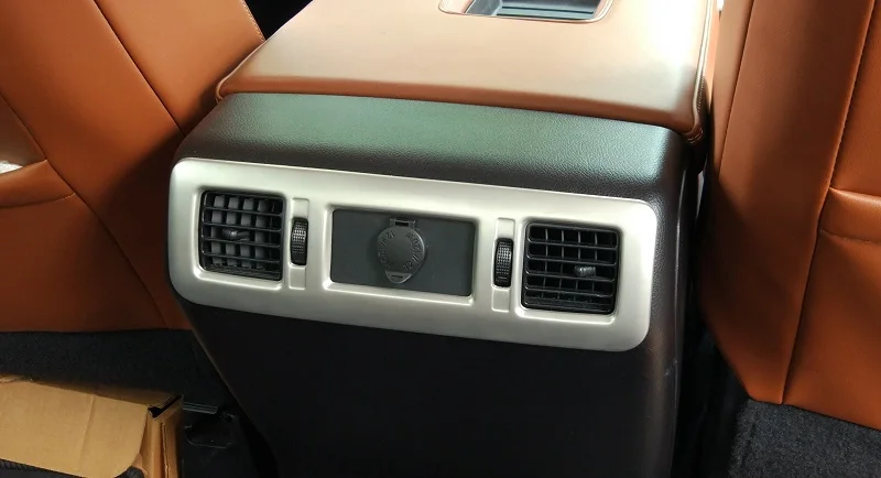 Нержавеющая сталь сзади подлокотник AC vent dash консольная панель крышки декоративной отделкой для Toyota Tundra
