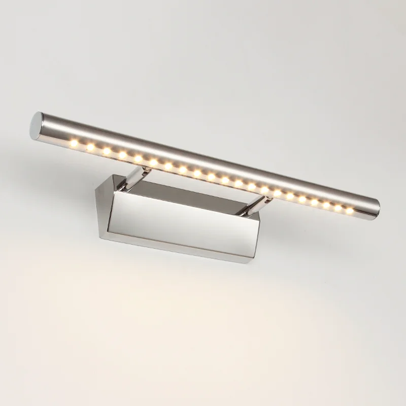 الفولاذ المقاوم للصدأ الحديث LED الجبهة مرآة ضوء الحمام ماكياج جدار مصابيح الغرور المرحاض شنت الشمعدانات تركيبة إضاءة lw410519