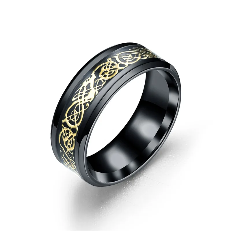 

Men Stainless Steel Ring Black Titanium Steel Ring LR4136