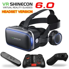 VR shinecon 6,0 стандартная версия и версия гарнитуры очки виртуальной реальности 3D VR очки гарнитура для шлема смартфона