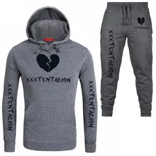New Casual Hoodie XXX Tentacion Hot Sale Hip Hop men Sweatshirts Hooded male/Women Long-Sleeved Sweatshirt+trousers jerseys suit