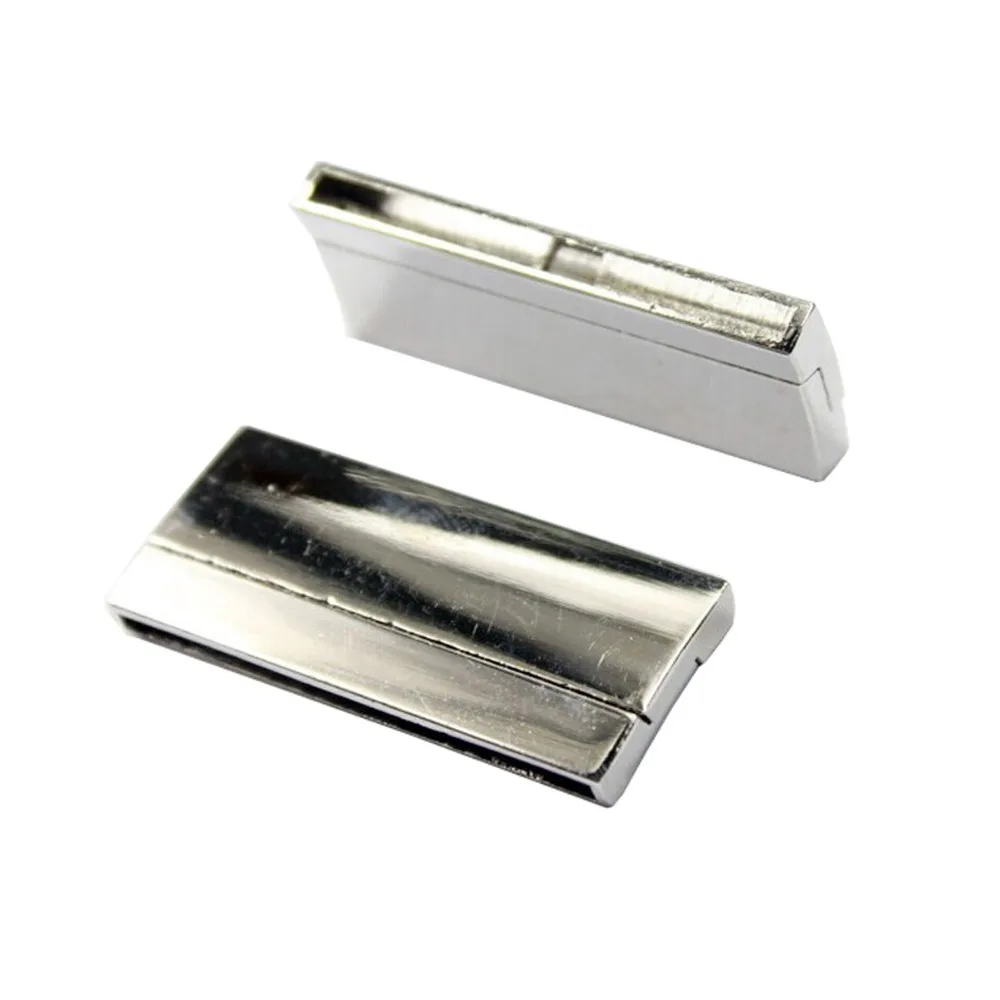 

2 sets 40mmx3mm Hole Curved Matte Silver Magnetic Clasp, Big Size Clasp MT511