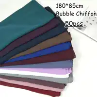 R12 50pcs high quality 180*85cm bubble chiffon hijab wrap shawl scarf scarves