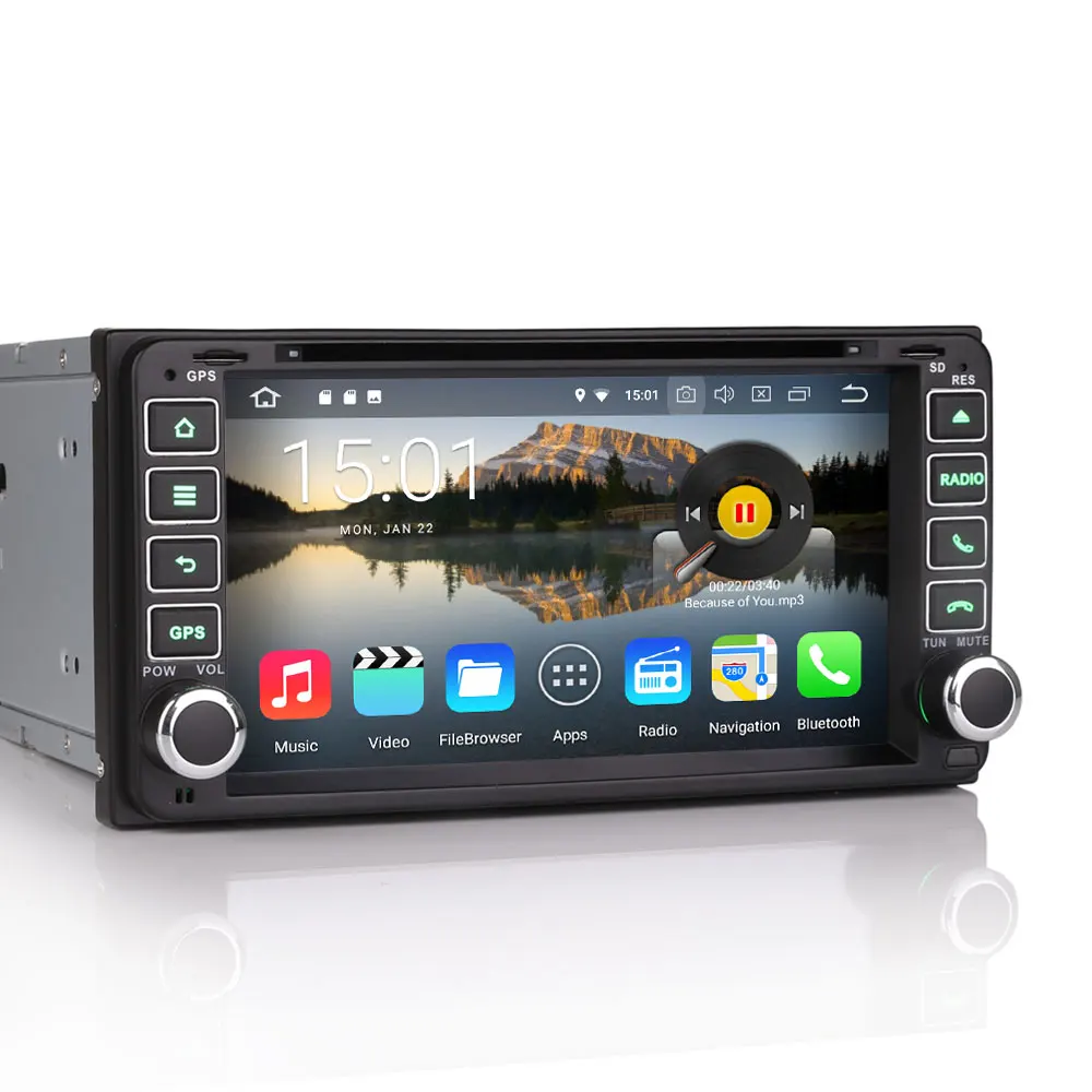 Best Erisin ES8863C 7" Android 8.0 Octa core 4G RAM Car DVD Player  DAB+  For  toyota Universal Cars 3