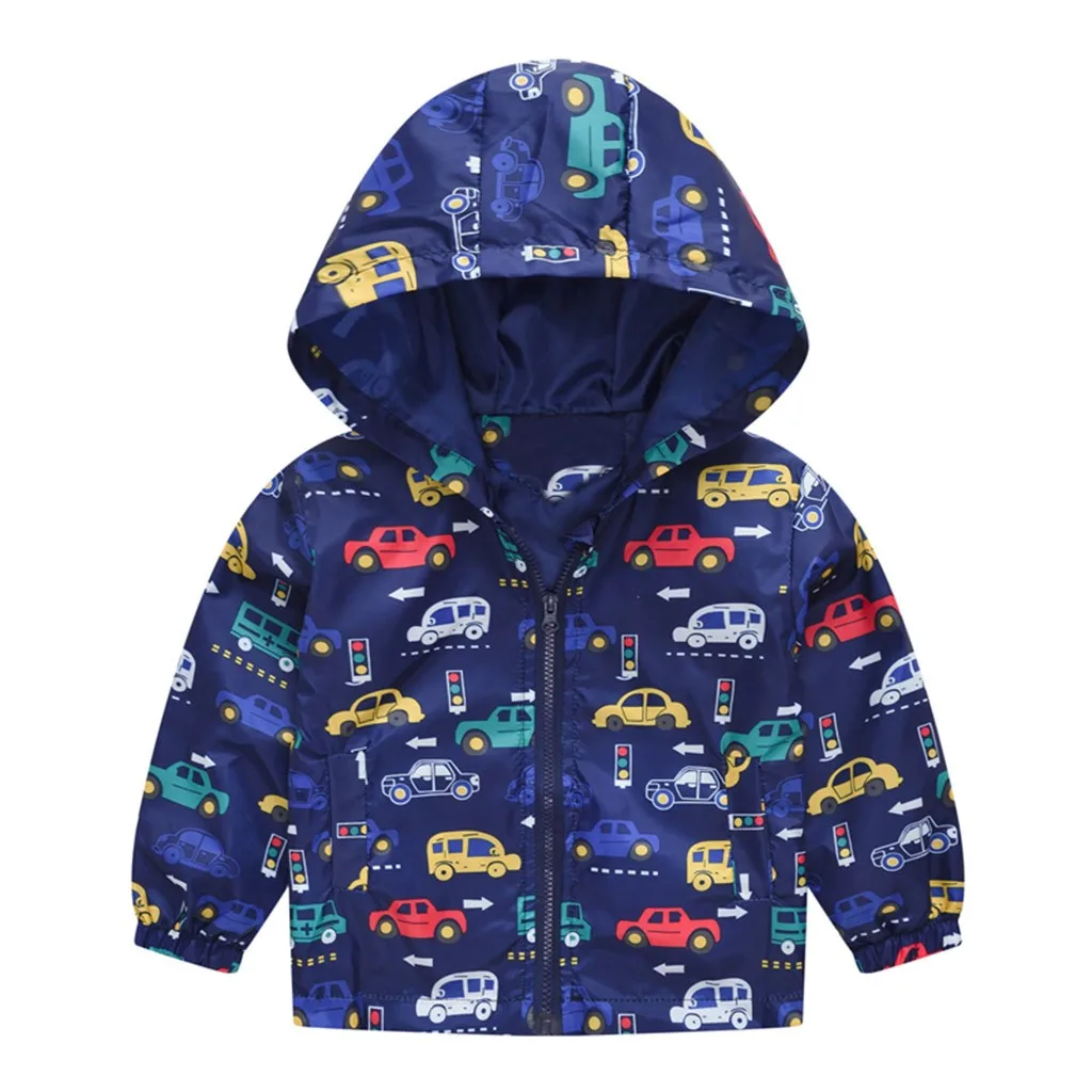

ARLONEET 11colors Toddler Kids Baby Girls Boys Spring Hooded Coat Jacket Thin zipper Floral Flowers Tops outwear for child J0607