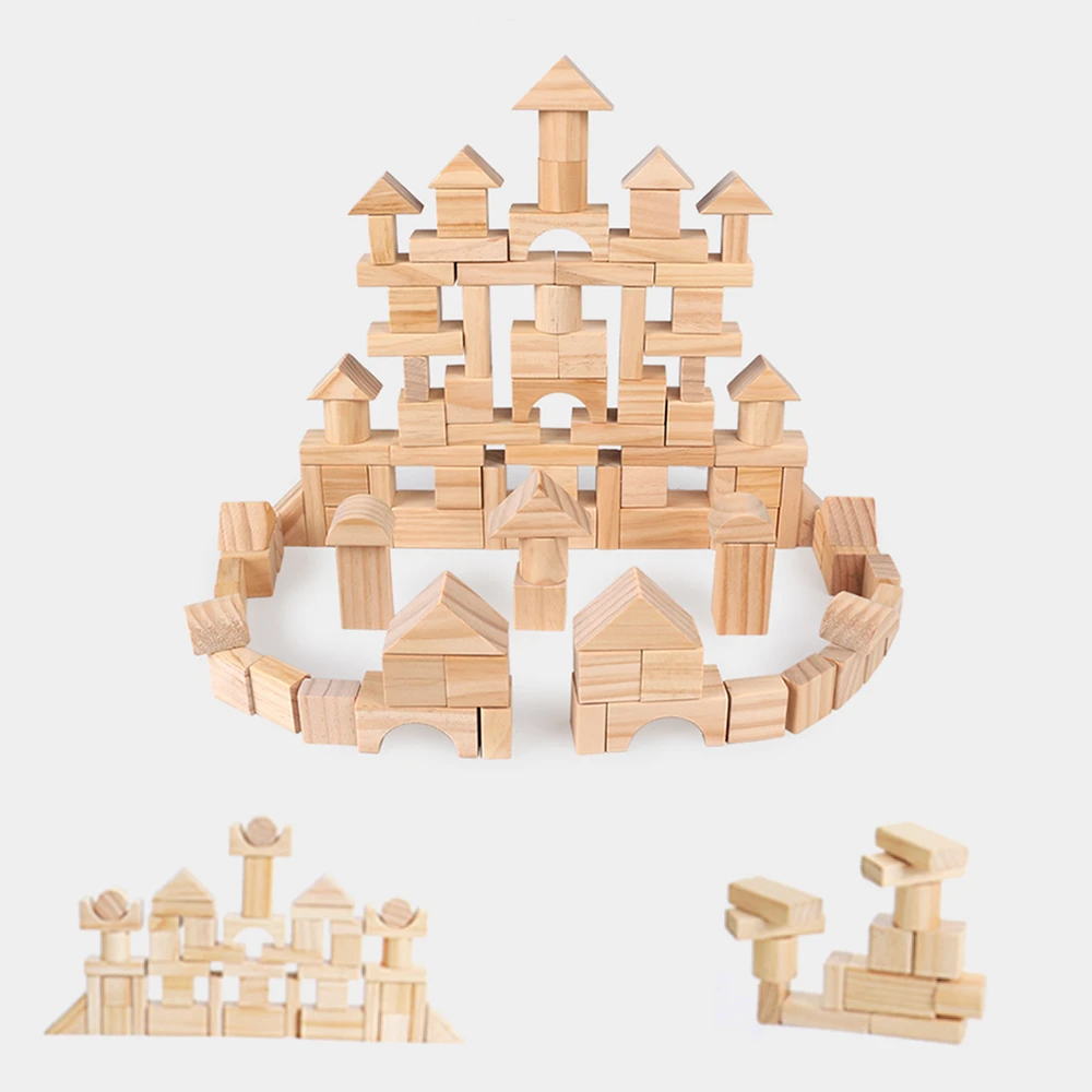 wooden castle block set