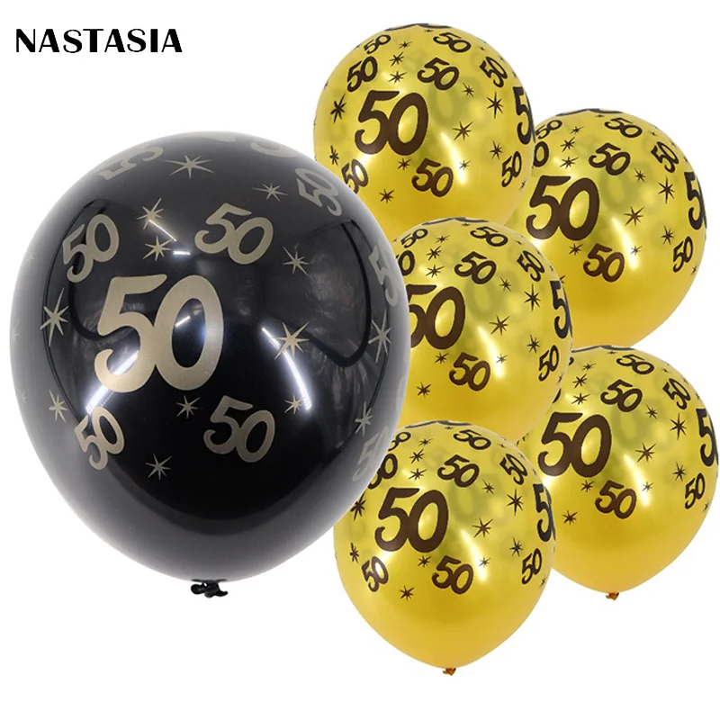 

50th Birthday Balloon Anniversary Product Decorations Party Accessories 20pcs / 12inch Metal Helium Balloon
