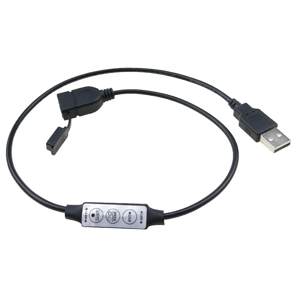 

DC5V 12V 24V LED Controller 3 Keys Mini RGB Strip Light Controller with USB Male and Female 3528 5050 RGB LED Strip Dimmer JQ