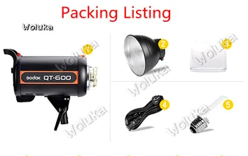 

Godox QT600 Photography Flash Studio High speed soft light quick call back 600W portrait Pat Studio Lamp CD50 T03
