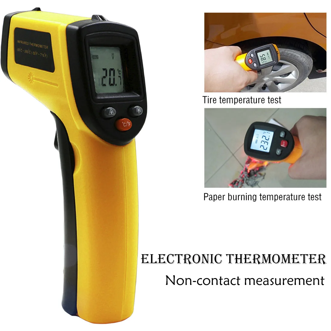 Цифровой температурный Пистолет Бесконтактный ИК лазерный инфракрасный цифровой температурный измеритель-50~ 380 градусов GM320 термометр
