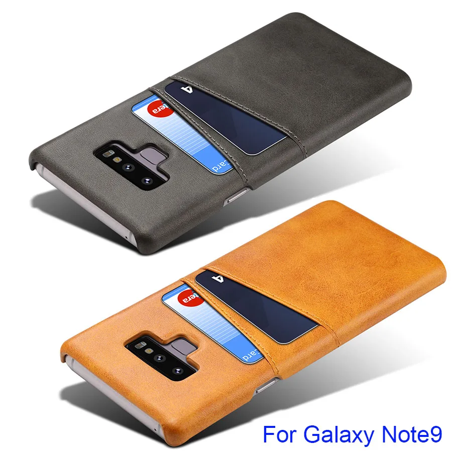 

Retro PU Leather Card Slots Wallet Case for Samsung Galaxy Note9 Capa Retro Matte Hard PC Back Cover for Galaxy Note8 S9 Plus