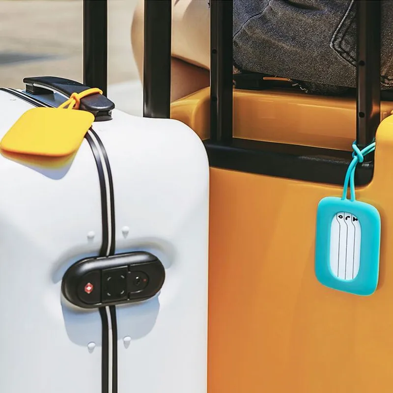 Xiaomi 90 силиконовая цветная багажная бирка, гелевый чемодан с защитой от потери карты, держатель ID адреса, багажная бирка, переносная этикетка