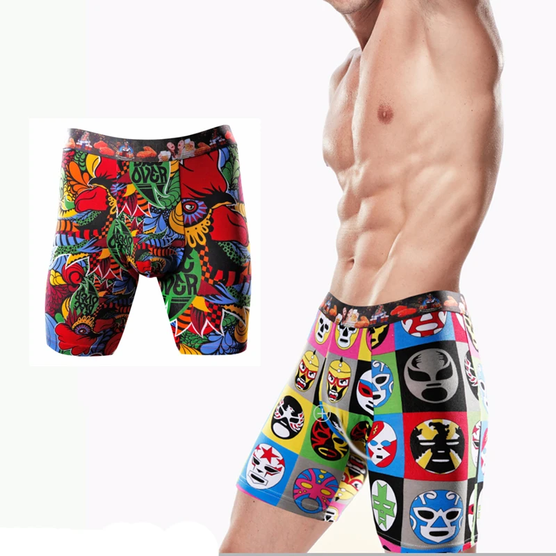 FULIYA 5 Pieces/Lot Male Boxers Men Sexy Underwear Long Boxershorts