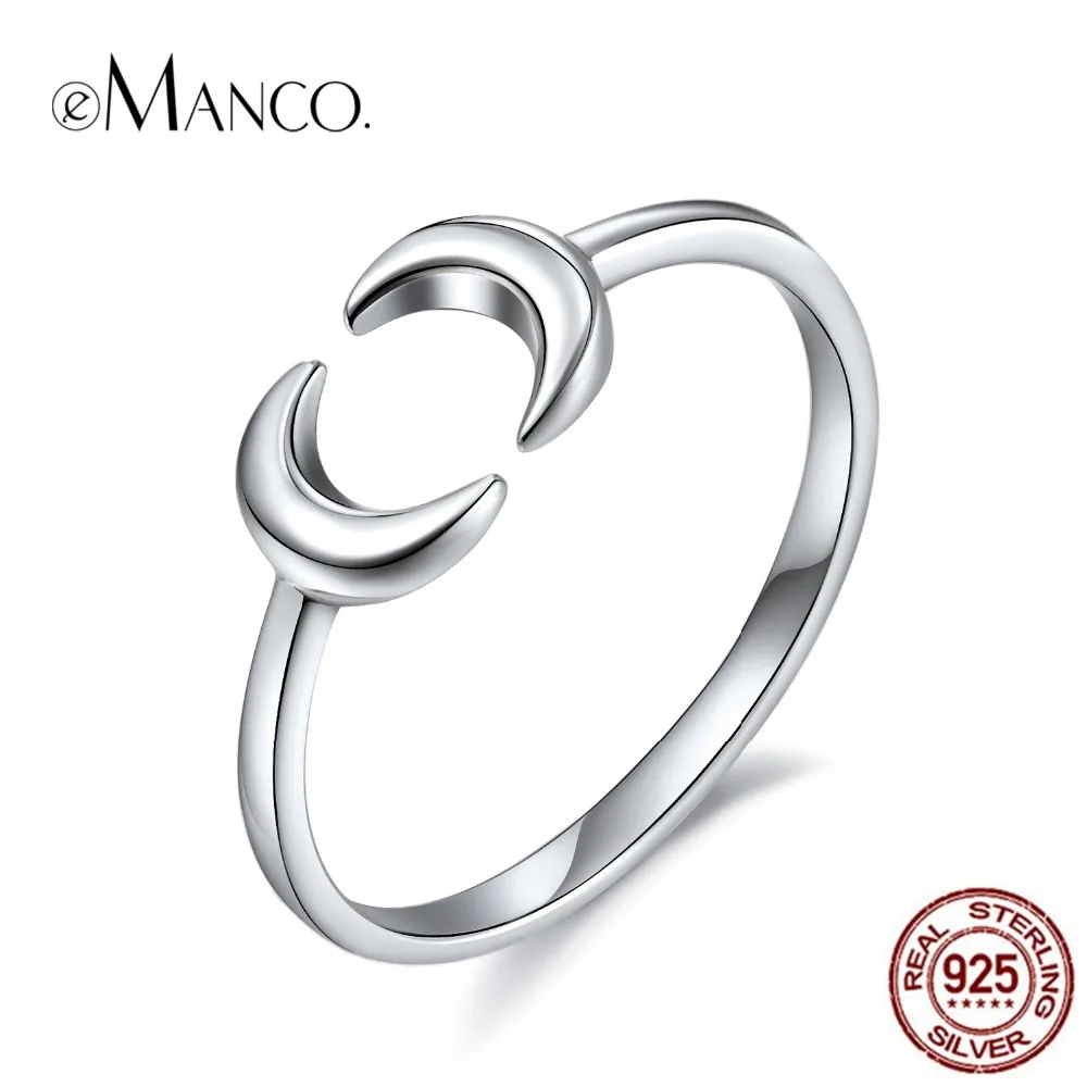 

eManco Wholesale 925 Sterling Silver Size 6 Rings Fight Magic Spell Adjustable Finger Cuff Rings Engagement for Women Jewelry