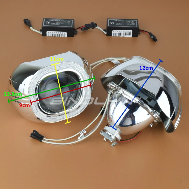 Sinolon Биксеноновые линзы ангельские глазки CCFL 3,0 проектор головной светильник линзы Halo комплект для H7 H4 автомобильные аксессуары использовать H1 HID ксеноновый светильник