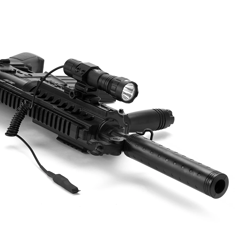 AloneFire 501Bs тактический флэш-светильник T6 белый/зеленый/красный/синий с переключателем давления крепление Охотничья винтовка пистолет фонарь светильник лампа