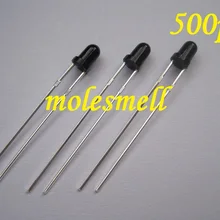 500 шт. 3 мм 940nm ИК инфракрасный получение диод светодиодные лампы инфракрасный приемник модуль 3 мм черный корпус светочувствительная LED
