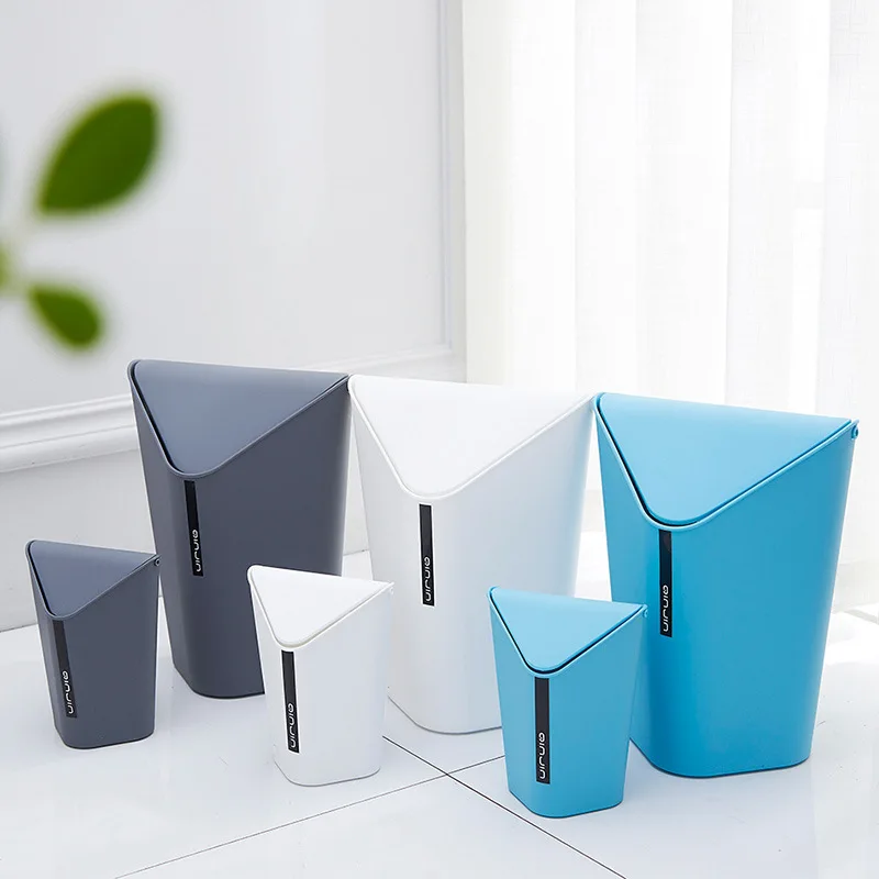 Desktop Mini Waste Bins Creative Quality Plastic Paper Garbage Home Office Kitchen Bathroom Corner Dustbins Cleaning Accessories