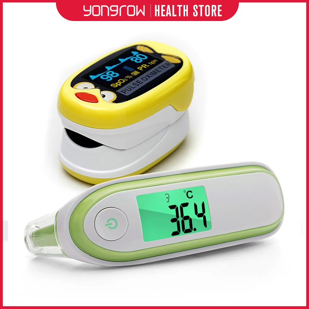 Yongrow yellow baby Pediatric Portable Fingertip Pulse Oximeter and