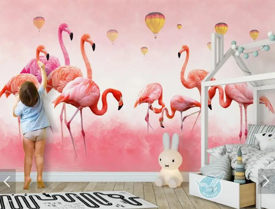 Flamingo Murals Photo Wallpaper Canvas Home Wall Mural for Living Room Kids Bedroom Contact