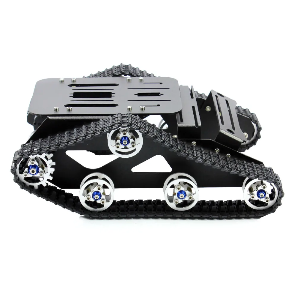 

Feichao Smart Car Platform Tracked Robot Metal Aluminium Alloy Tank Chassis with Powerful Dual DC 12V Motor for DIY Assembled