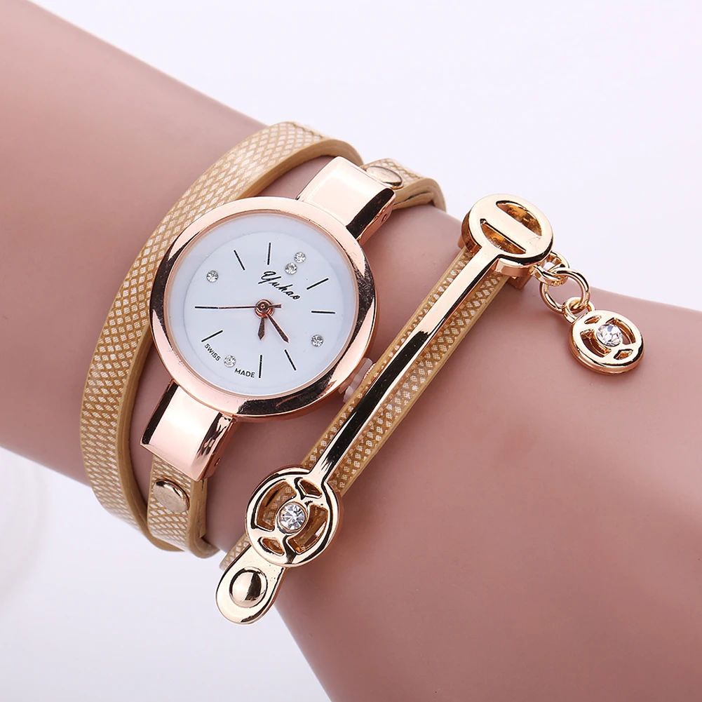 Модные красивые часы Для женщин 6 Цвет часы браслет ударопрочность Леди наручные часы элегантные платье браслет часы для Для женщин