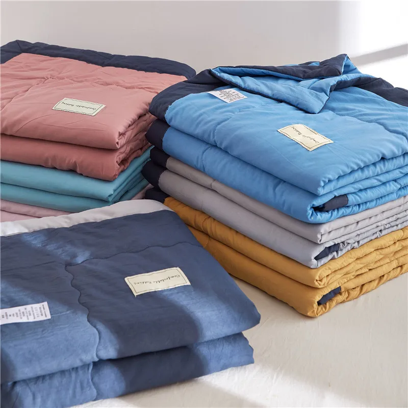 

Water-washed Cotton Air-conditioned Quilt In Summer Double Summer Cool Quilt In Single Summer Dormitory Spring And Autumn Thin Q