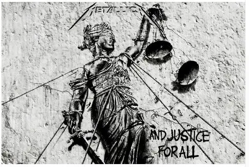 И Justice For All Обложка альбома тяжелый металл жесткая Рок Музыкальная Группа