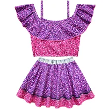 Костюмы танкини из двух предметов для девочек детская пляжная одежда с милым рисунком для девочек детские летние купальные костюмы для девочек Купальники G48-8015