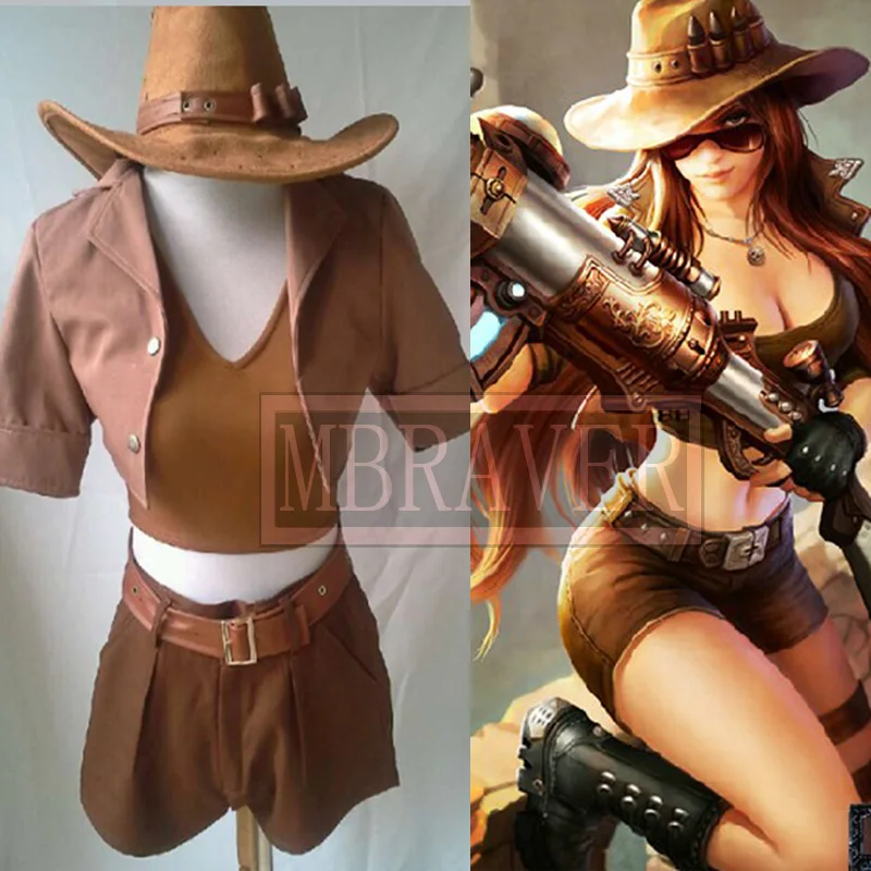 

Косплей-костюмы LOL, принт гробницы, Caitlyn, индивидуальный пошив, любой размер