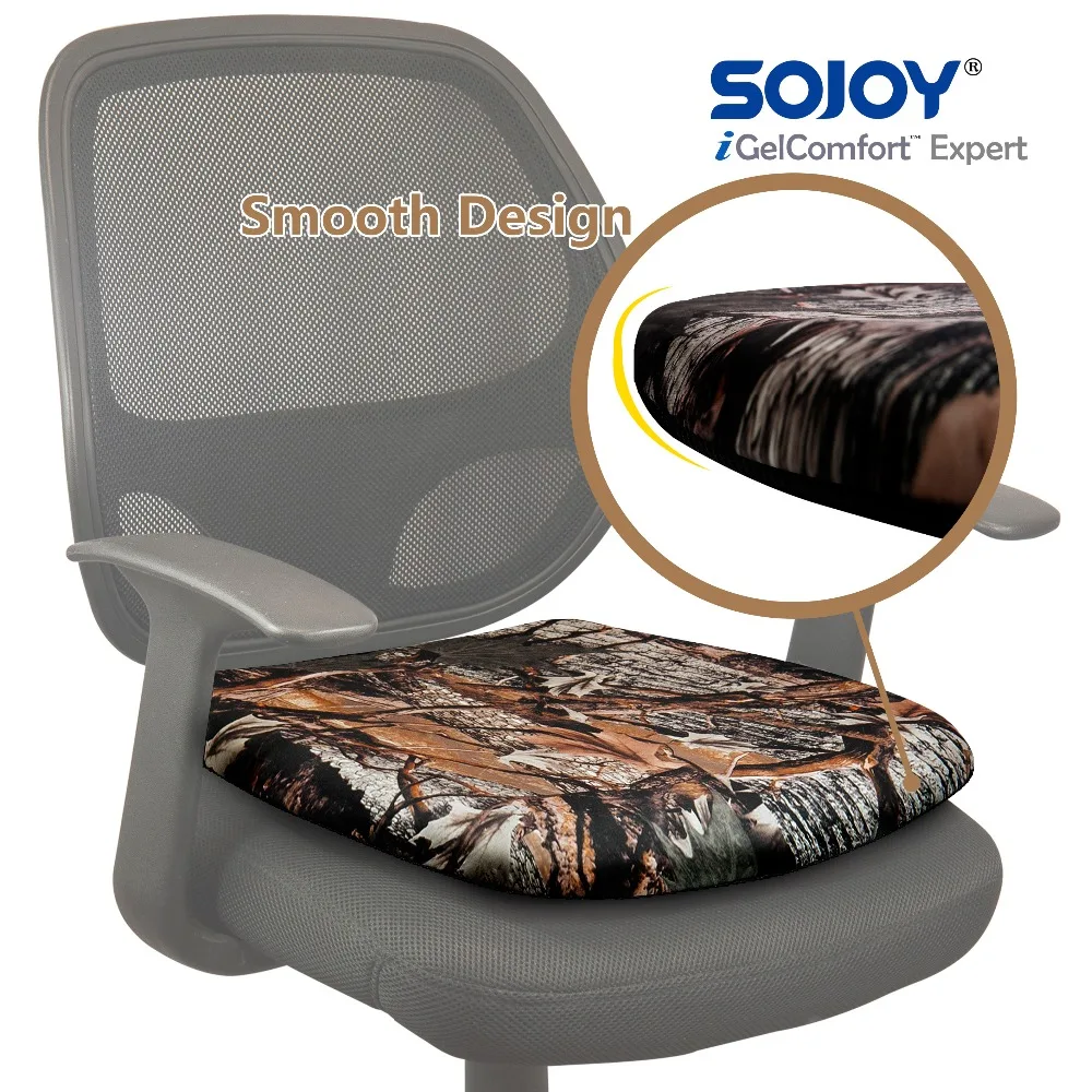 

Sojoy iGel Comfort Cushion Cooling Car Cushion Multi-Use Gel Seat Office Home Use Silicon Anti-slip Cushion Camouflage for chair
