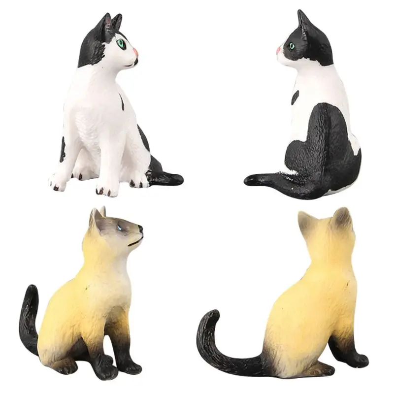 10 стилей реалистичные фигурки кошек набор игрушек кукла кошка модель для детей мальчиков девочек торт Топпер аксессуары для украшения торта