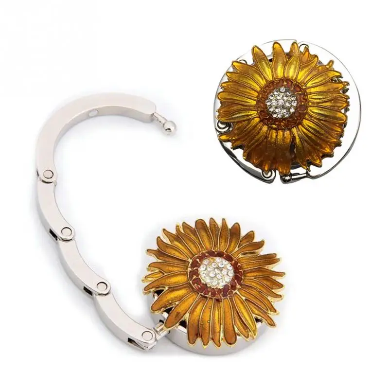 

New Bag Hook Portable Foldable Folding Table Purse Bag Hook Hanger Holder Handbag Flower decoration