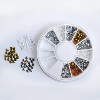 YZWLE 1 wheel  2mm &amp;amp; 3.5mm Zircon Rhinestones Micro Rhinestones Mini Nail Art Rhinestones Nail Decorations # YZW-GSSZ