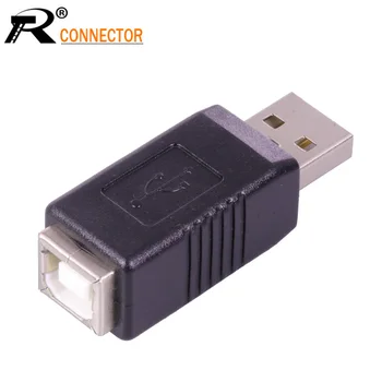 

20pcs/lot New USB 2.0 A Male plug To USB 2.0 B Female jack Adapter Connector convertor AM/BF Wholesale R Connector