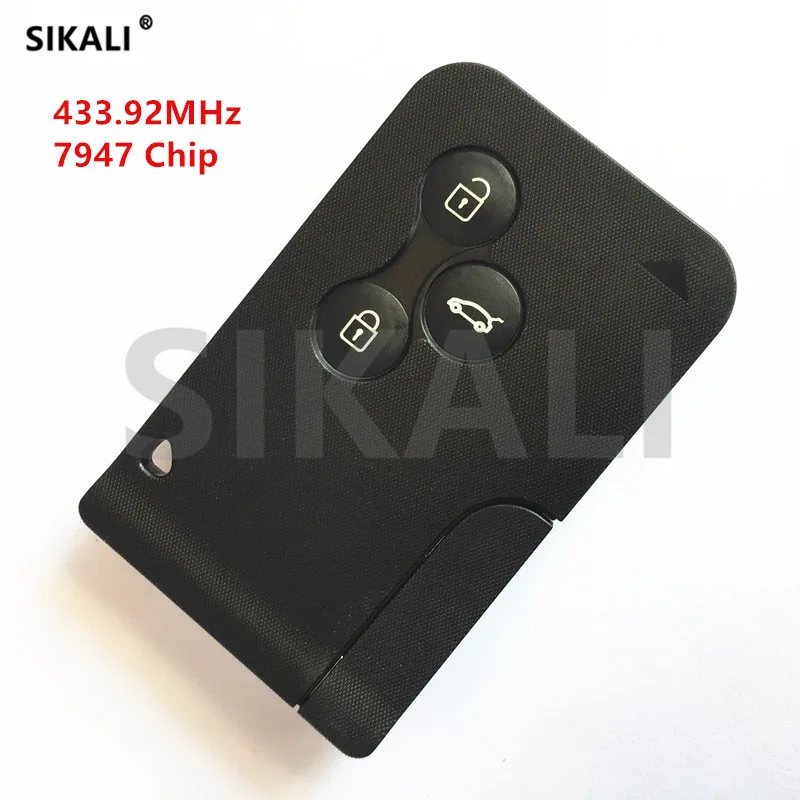 

3 buttons Car Smart Remote Key for Megane Scenic 433.92MHz with PCF7947 Chip, Full/Complete Key for Renault