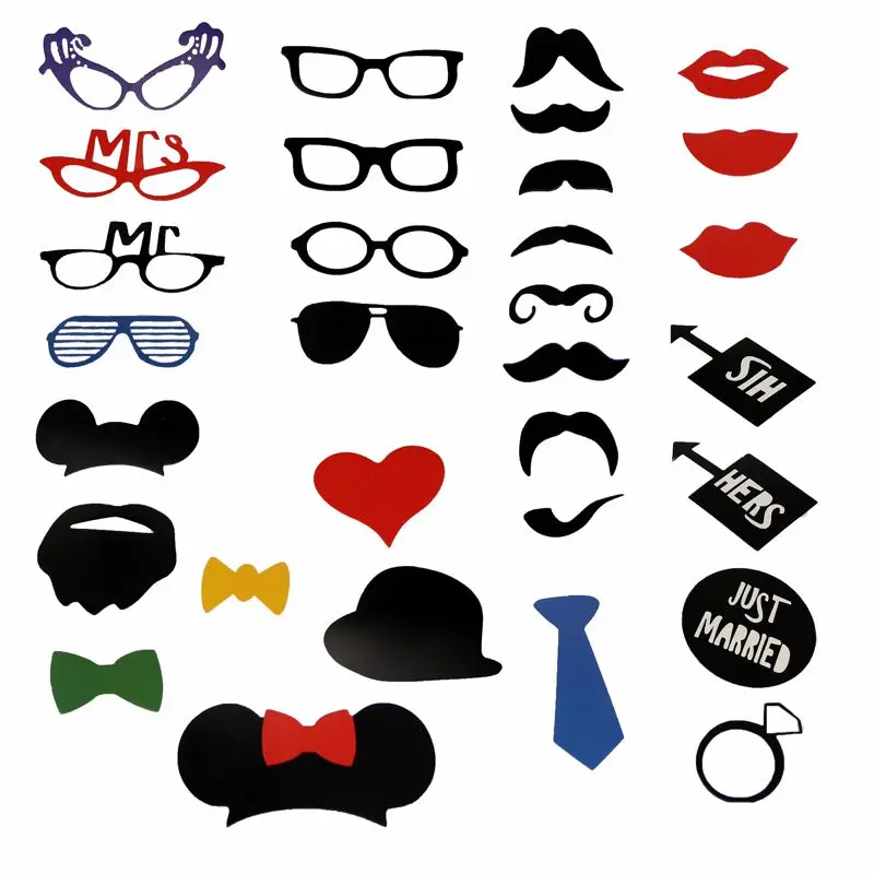 Hot Photo Booth Diy hot Mustache Stick Props Wedding Birthday Christmas Party 