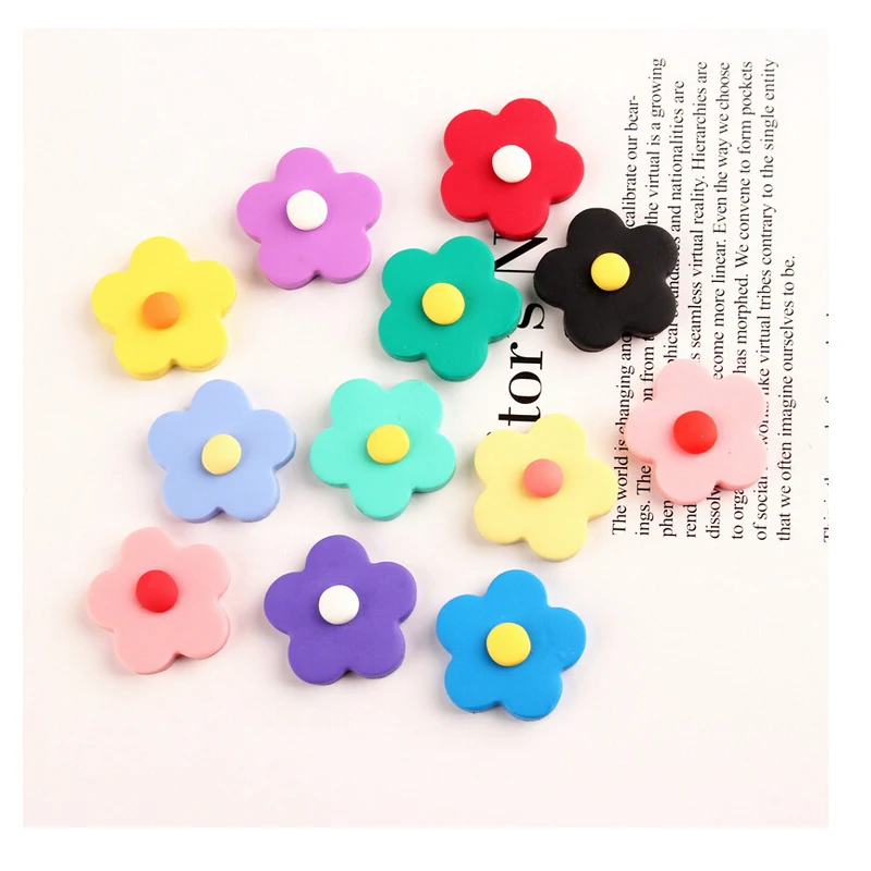 

CCINEE 1PCS Soft Pottery Sun Flower 25mm For DIY Cream Plastic Phone Case Beauty Dressing Material