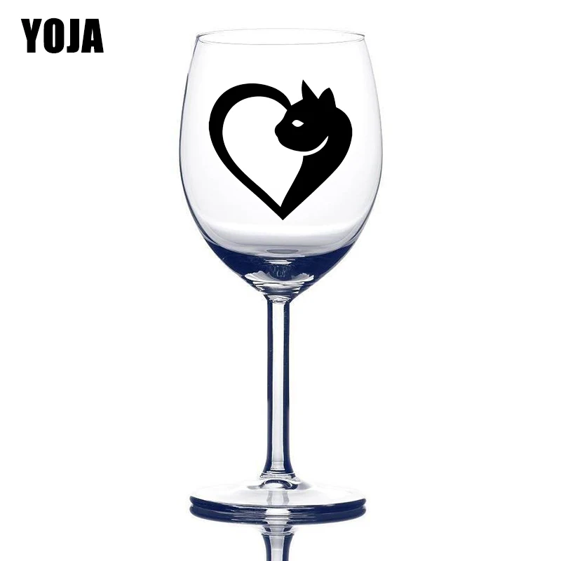 YOJA 5 6X5 см 6 шт. кошачье сердце любовь модная домашняя Декорация наклейка