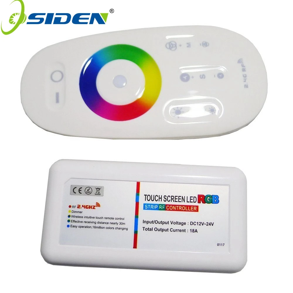 OSIDE RGB RGBW controller Wall Mounted LED controller Touch pannel 12V24V 18A Wireless 2.4G Remote LED RGB Strip /Bulb/Downlight