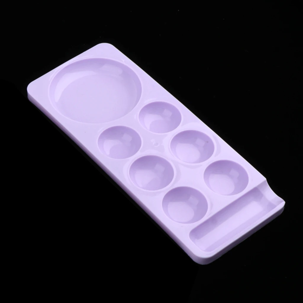 Plastic Nail Art Makeup Mixing Tray Palette Eyeshadow Pigment Ink Blending Make Up Plate 