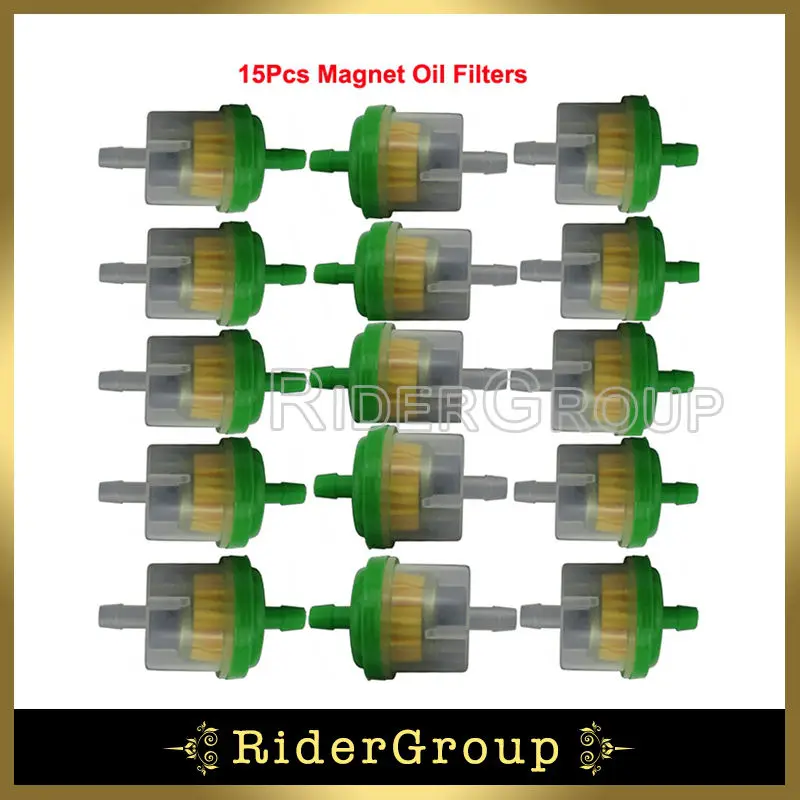 15 шт. Универсальный бензиновый фильтр для бензина и газа жидкого топлива для скутера мотоцикла ямы байк карманный Go kart ATV Quad