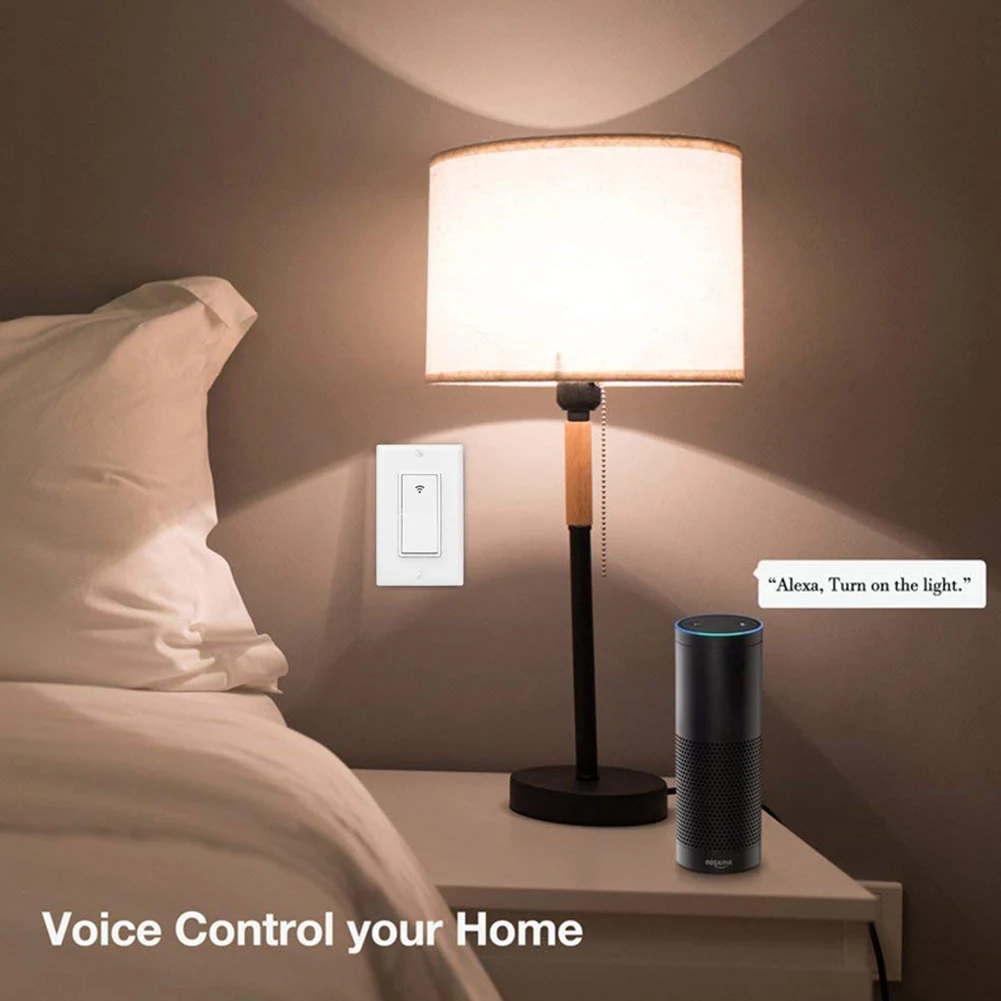 Wi-Fi дистанционный переключатель освещения беспроводной пульт дистанционного управления в-таймер для настенной розетки для вентиляторных огней, совместимых с Alexa Google Home, без концентратора R