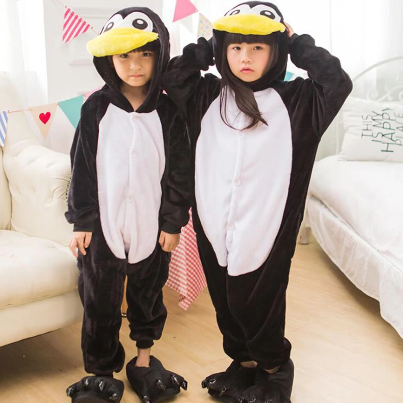 

Kid Penguin Cosplay Kigurumi Onesies Child Cartoon Winter Anime Unicorn Jumpsuit Costume For Girl Boy Animal Sleepwear Pajamas