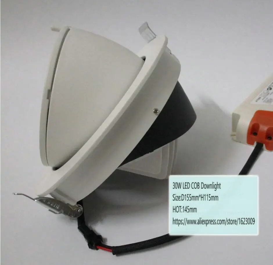 Поворот на 360 градусов светодиодный светильник COB Dimmable 7W10W15W 20W 30W LED Панель свет